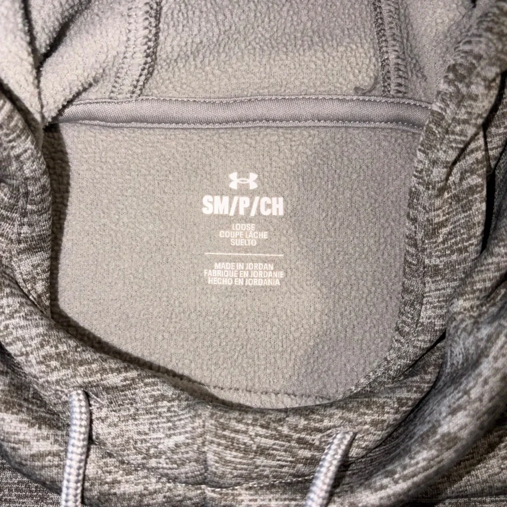 Under Armour Mens Loose Fit Fleece Pullover Hoodie Gray Heather Space Dye Small